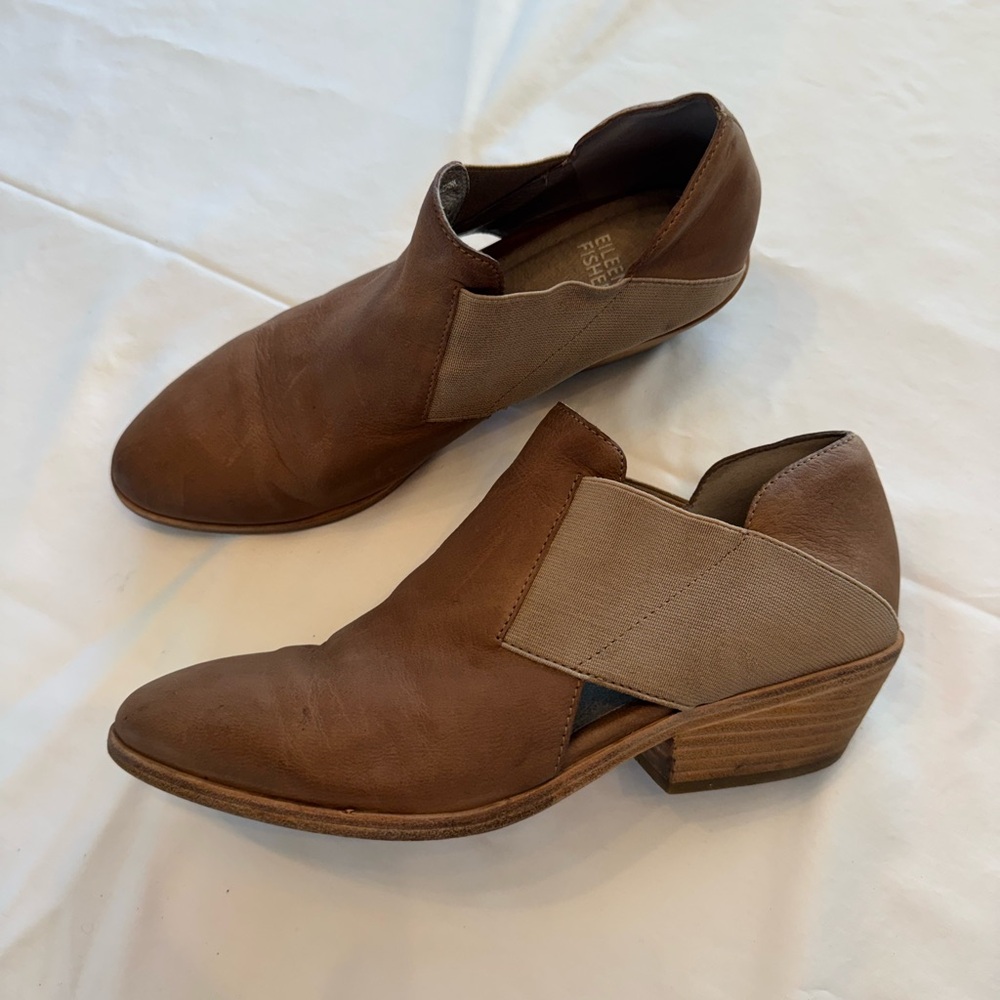 Eileen Fisher Brown Ankle Booties